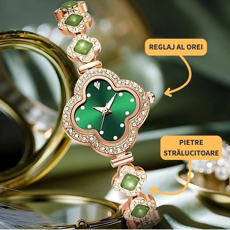 Ceas Superb cu Pietre Strălucitoare pentru Femei