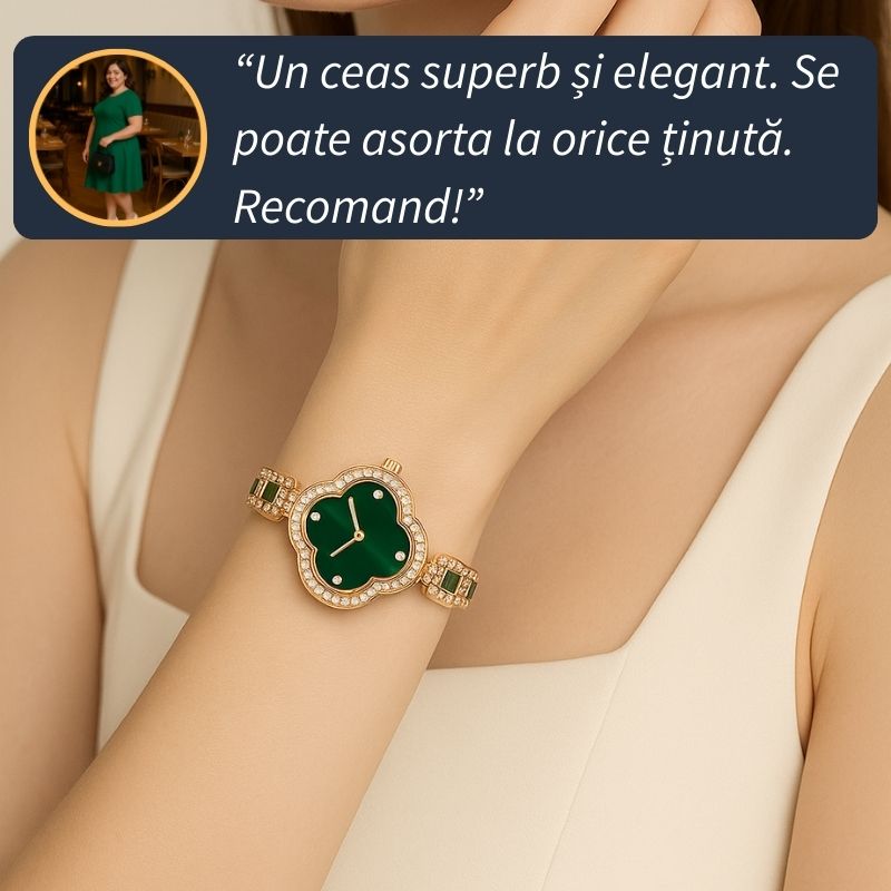 Ceas Superb cu Pietre Strălucitoare pentru Femei