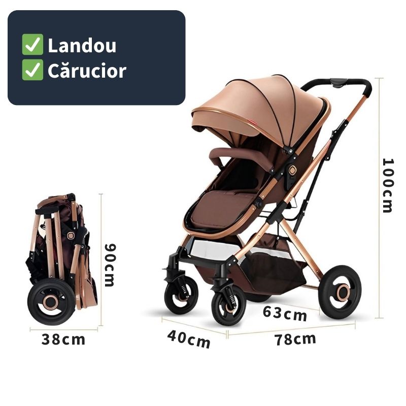 Cărucior Pliabil 2-In-1