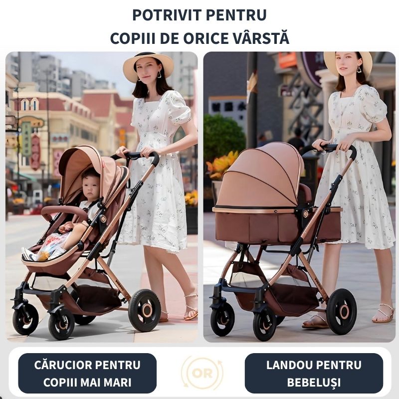 Cărucior Pliabil 2-In-1